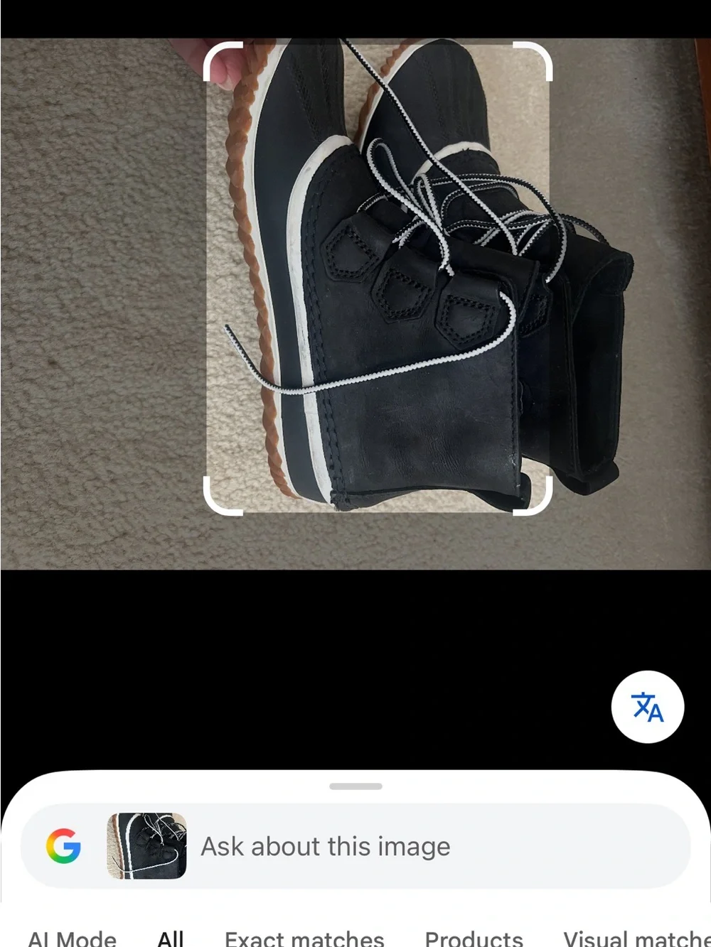 Sorel Black Lace-Up Boot Out N About
